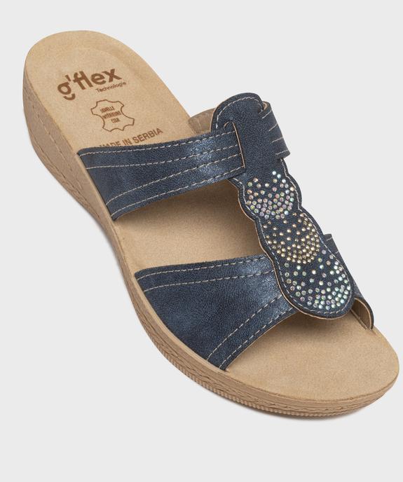 Mules confort à talon compensé et semelle intérieure cuir femme - G'Flex vue5 - G'FLEX - GEMO