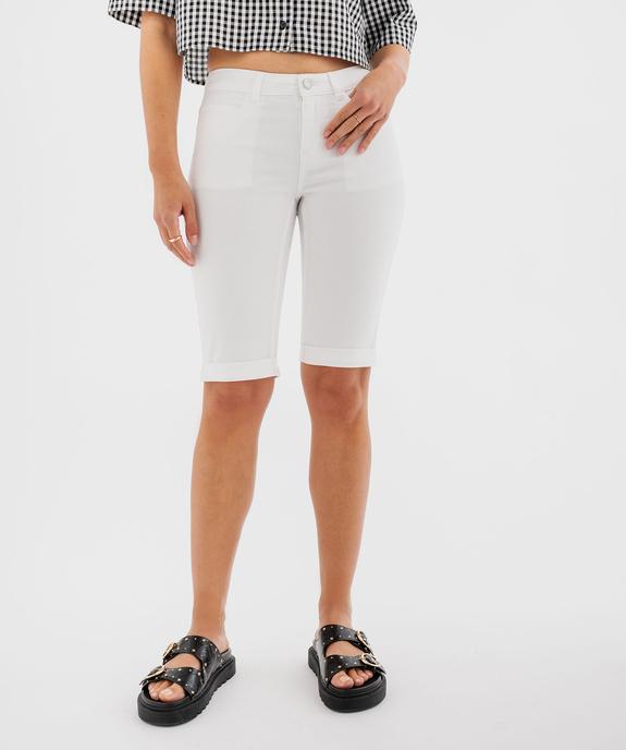 Bermuda slim en coton extensible femme vue11 - GEMO 4G FEMME - GEMO