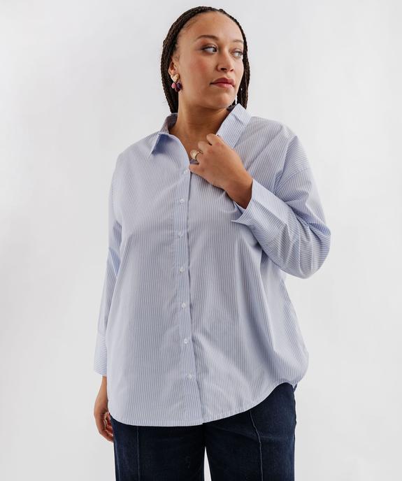 Chemise rayée femme grande taille vue1 - GEMO (G TAILLE) - GEMO