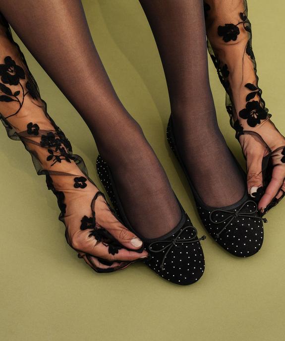 Ballerines en suédine avec strass femme - Follow Me vue7 - FOLLOW ME - GEMO