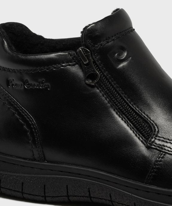 Boots fourrées zippées en cuir gamme confort homme - Pierre Cardin vue6 - PIERRE CARDIN CONFORT - GEMO