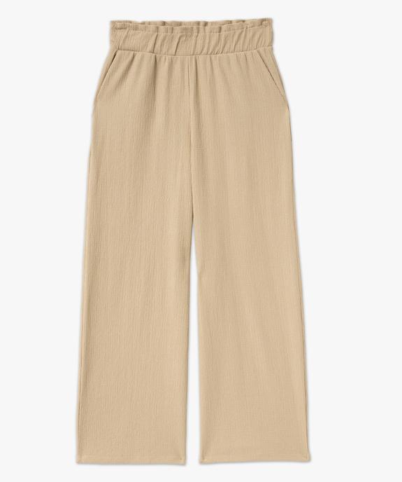 Pantacourt large en maille gaufrée femme vue4 - GEMO(FEMME PAP) - GEMO