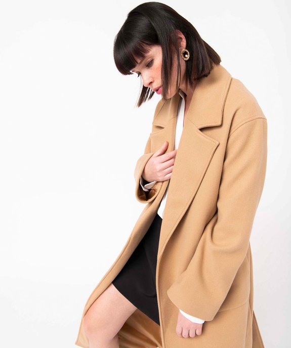 Manteau femme coupe oversize avec larges poches plaquées vue2 - GEMO(FEMME PAP) - GEMO