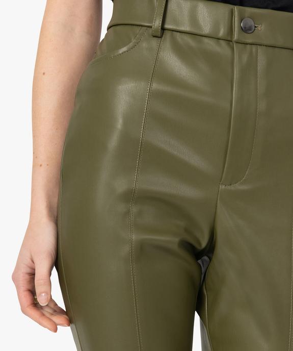 Pantalon femme taille haute en synthétique esprit rock vue2 - GEMO(FEMME PAP) - GEMO