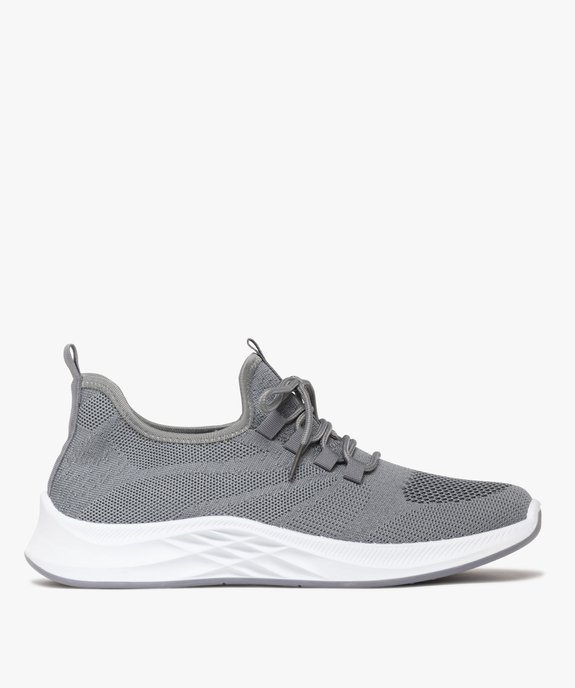 Baskets homme unies en mesh à col élastique et souple  vue1 - BOTTESINI - GEMO