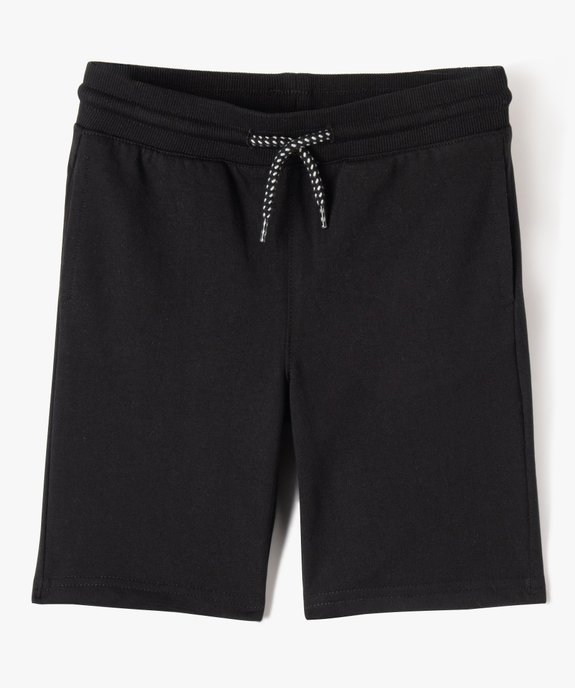 Bermuda en maille avec ceinture en bord-côte garçon vue1 - GEMO (ENFANT) - GEMO