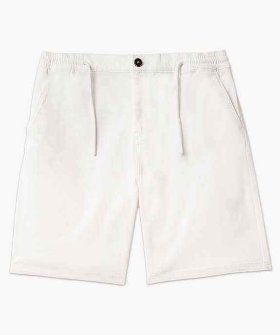 Bermuda chino en coton stretch et taille élastiquée homme vue4 - GEMO (HOMME) - GEMO