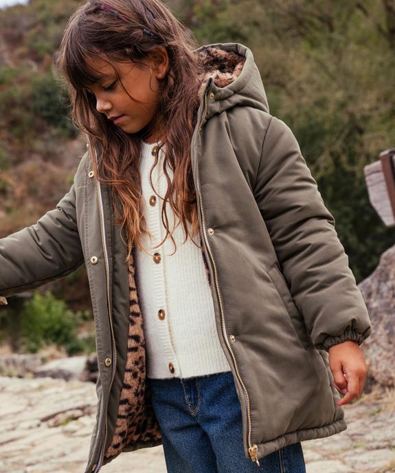 Parka à capuche déperlante et fourrée fille vue1 - GEMO (ENFANT) - GEMO