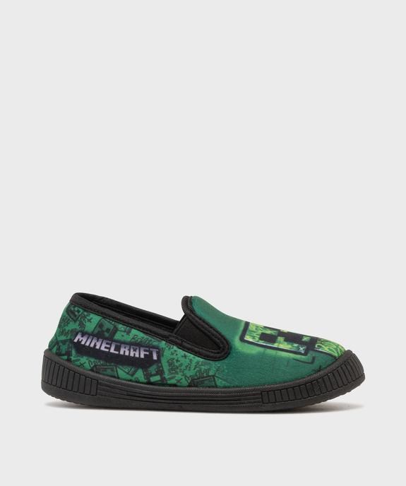 Chaussons en velours forme pantoufles imprimés garçon - Minecraft vue1 - MINECRAFT - GEMO