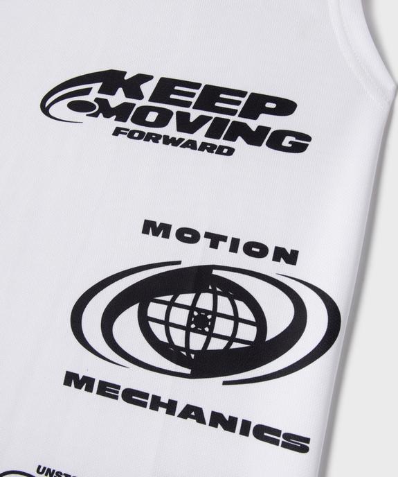 Tee-shirt de sport sans manches en maille légère et respirante imprimée garçon vue2 - GEMO (JUNIOR) - GEMO