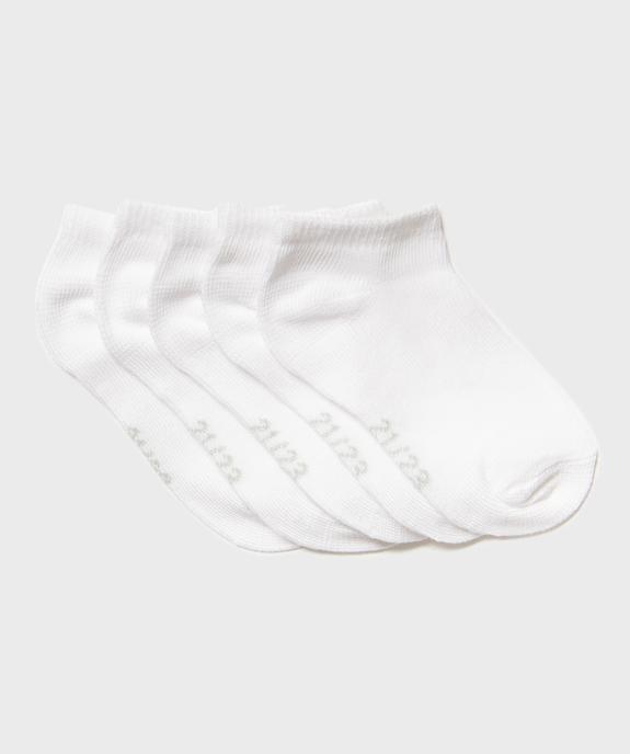 Chaussettes ultra courtes en coton biologique bébé (lot de 5 paires) vue1 - GEMO 4G BEBE - GEMO