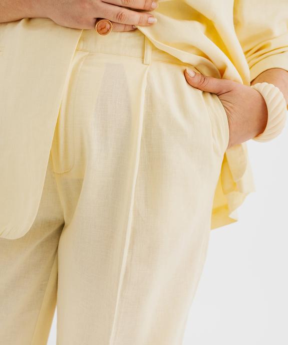 Pantalon large en viscose et lin femme grande taille vue2 - GEMO 4G GT - GEMO