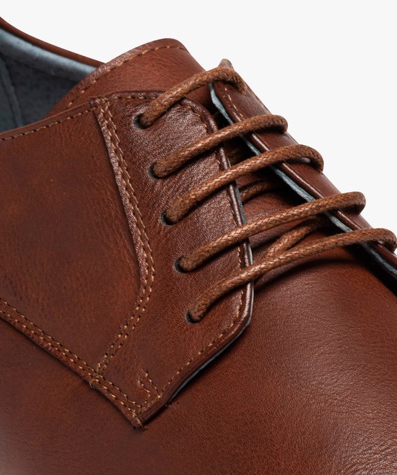 Derbies unis à lacets ronds cirés homme vue6 - BOTTESINI - GEMO