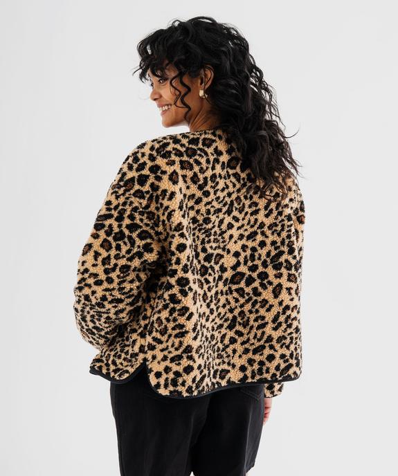 Veste en sherpa réversible femme vue3 - GEMO 4G FEMME - GEMO