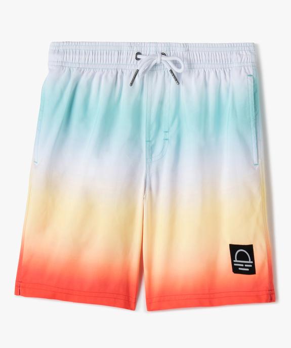 Short de bain garçon dégradé de couleurs vue1 - GEMO (JUNIOR) - GEMO