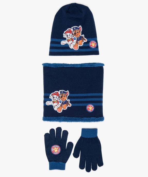 Ensemble garçon 3 pièces - Pat Patrouille (snood + bonnet + gants) vue1 - PAT PATROUILLE - GEMO