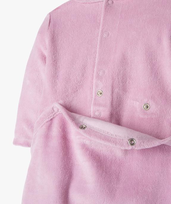 Pyjama en velours à pont-dos pressionné bébé vue2 - GEMO(BB COUCHE) - GEMO