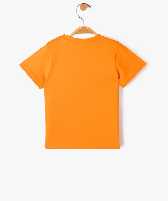 Tee-shirt manches courtes avec message famille bébé garçon vue3 - GEMO(BEBE DEBT) - GEMO