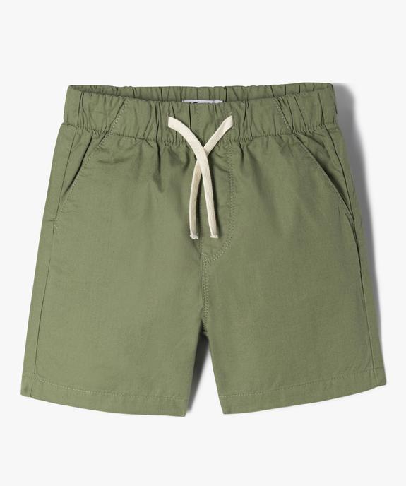 Bermuda en coton léger à taille élastique garçon vue1 - GEMO (ENFANT) - GEMO
