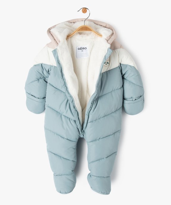 Combinaison pilote à capuche doublure fourrure imitation bébé vue2 - GEMO 4G BEBE - GEMO