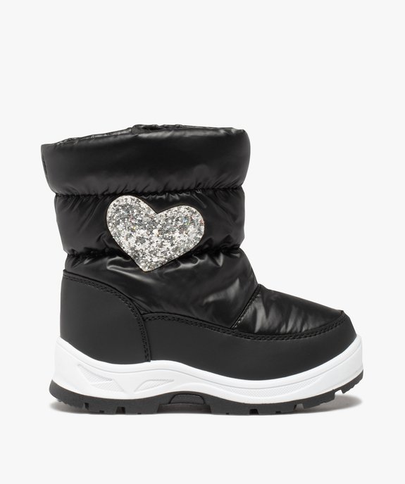Bottes de neige fille avec cœur pailleté vue1 - GEMO (EQUIPT) - GEMO