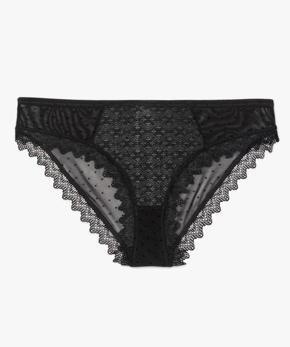 Slip en tulle et dentelle vue4 - GEMO(HOMWR FEM) - GEMO