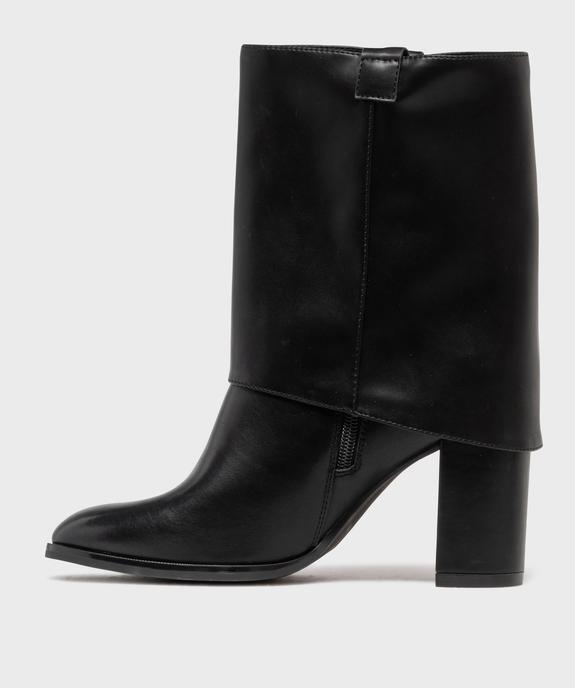 Bottines fourreau à revers amovible femme - Follow Me vue3 - FOLLOW ME - GEMO