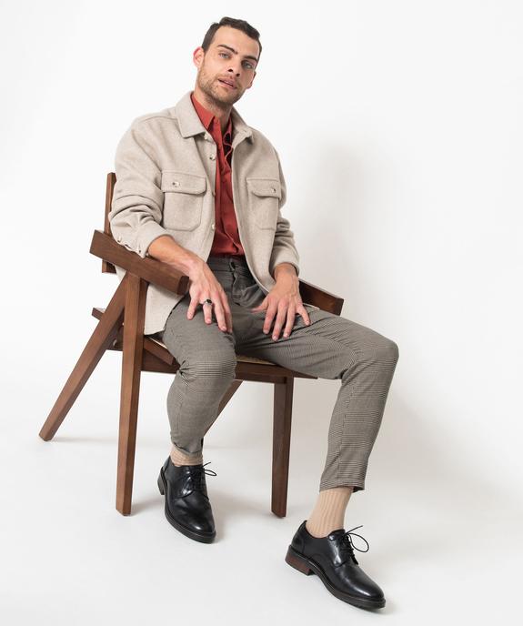 Chemise à manches courtes en coton léger homme vue5 - GEMO (HOMME) - GEMO