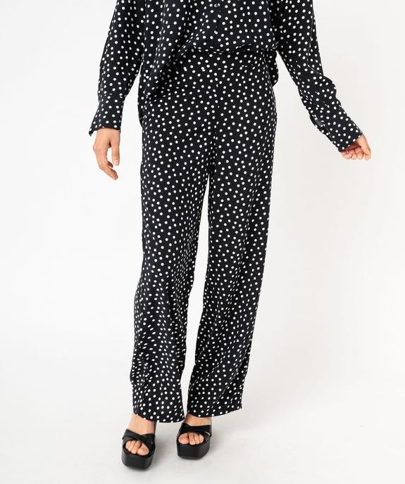 Pantacourt 7/8 large et fluide à pois femme vue1 - GEMO(FEMME PAP) - GEMO