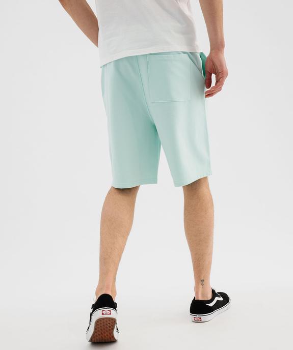 Bermuda en maille délavée au coloris unique homme vue3 - GEMO (HOMME) - GEMO