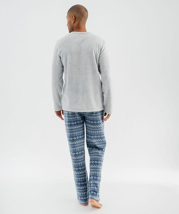 Pyjama en polaire 2 pièces mix&match homme - GEMO(HOMWR HOM) Pyjama en polaire 2 pièces mix&match homme vue4 - GEMO(HOMWR HOM) - GEMO