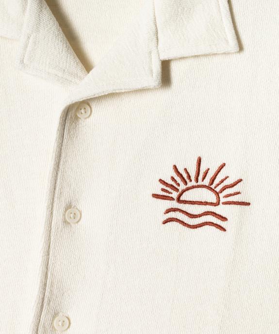Chemise en maille avec col cubain garçon vue3 - GEMO (ENFANT) - GEMO