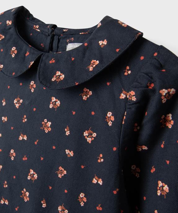 Chemise fleurie à col Claudine fille - LuluCastagnette vue2 - LULUCASTAGNETTE - GEMO