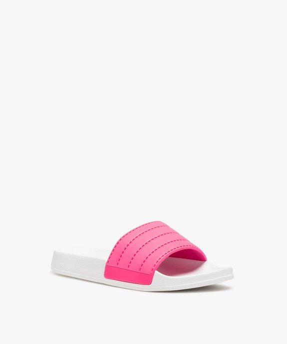 Mules de piscine fille à bandeau uni vue2 - GEMO (ENFANT) - GEMO