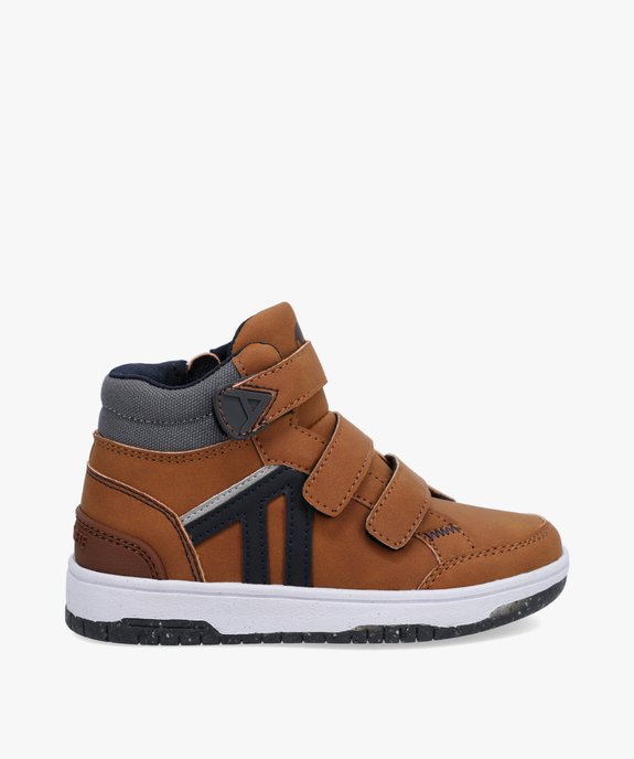 Baskets garçon mid-cut à scratchs et zip – Alma Planète vue1 - ALMA PLANETE - GEMO