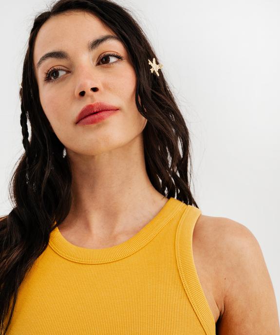 Débardeur en maille côtelée emmanchures américaines femme vue3 - GEMO 4G FEMME - GEMO