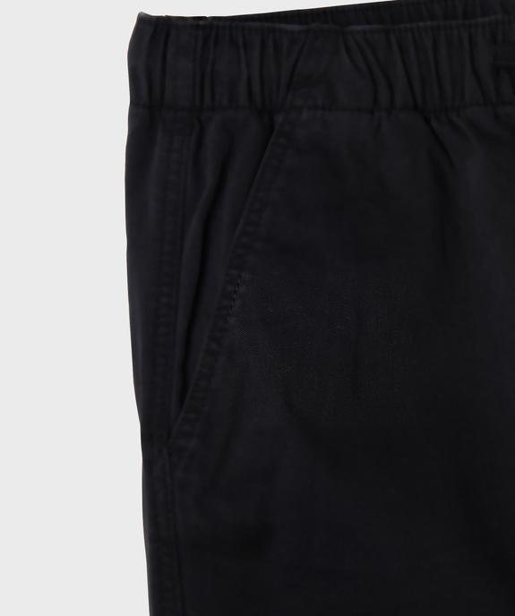 Pantalon en coton stretch avec taille élastique garçon vue2 - GEMO (JUNIOR) - GEMO