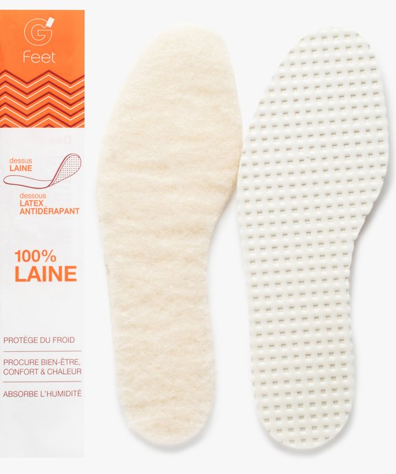 Semelle 100% laine homme vue2 - GEMO(ENTRETIEN) - GEMO
