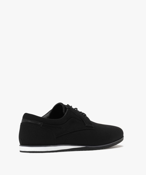 Derbies homme à semelle sportswear dessus textile  vue4 - MARIO BALDANO - GEMO