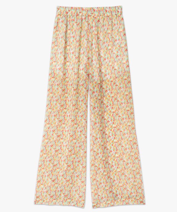 Pantalon femme en voile imprimé vue4 - GEMO(FEMME PAP) - GEMO