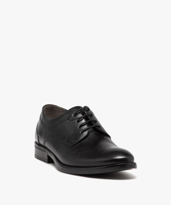 Derbies homme dessus en cuir uni à lacets ronds - Taneo vue2 - TANEO - GEMO