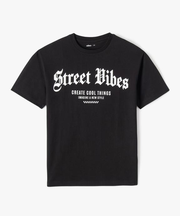 Tee-shirt à manches courtes avec inscription streetwear garçon vue1 - GEMO 4G GARCON - GEMO