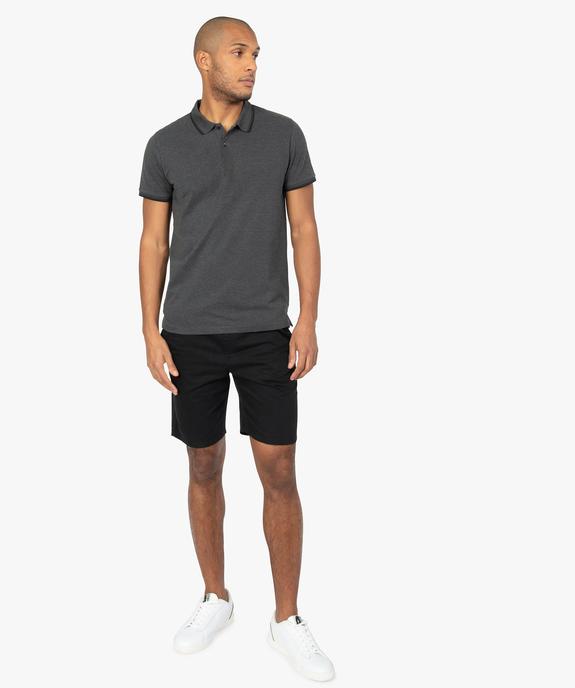 Polo homme à manches courtes 100% coton bio vue5 - GEMO (HOMME) - GEMO