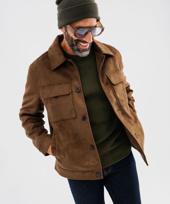 Blouson en suédine homme vue1 - GEMO (HOMME) - GEMO