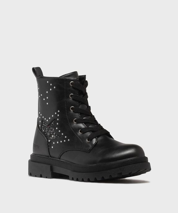 Boots crantés avec strass et paillettes fille - Chipie vue2 - CHIPIE - GEMO