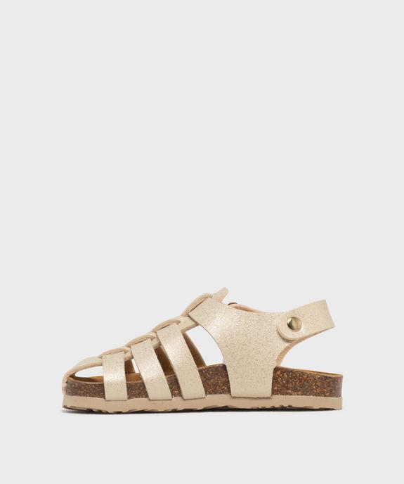 Sandales pailletées à bout fermé et semelle intérieure cuir fille - Lovely Wings vue3 - LOVELY WINGS - GEMO