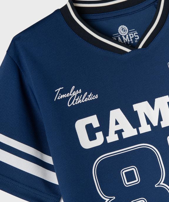 Tee-shirt manches courtes en maille sport garçon - Camps United vue2 - CAMPS - GEMO