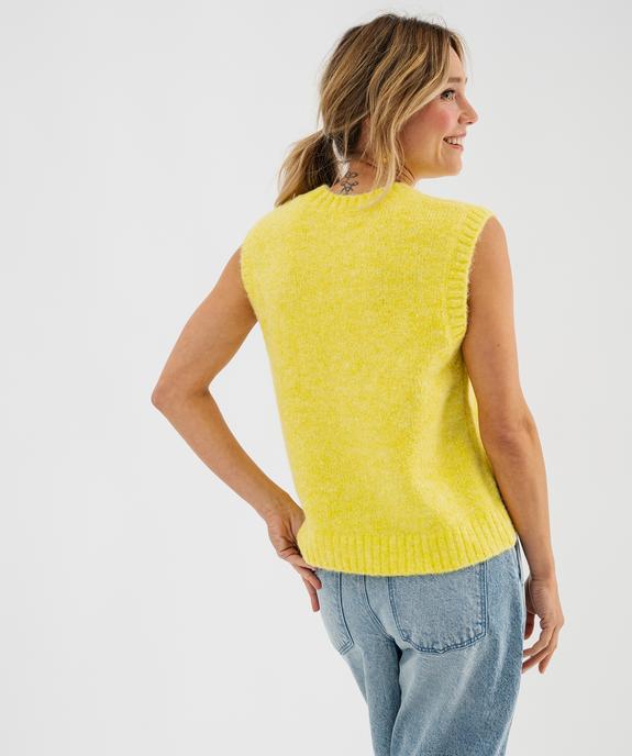 Pull sans manches coupe loose en maille douce femme vue3 - GEMO(FEMME PAP) - GEMO