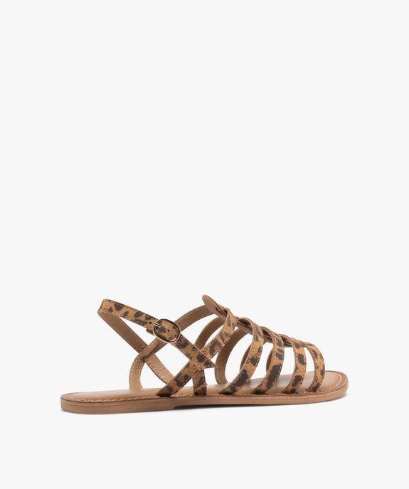 Sandales multibrides en cuir femme vue4 - TANEO GEMO FOR GOOD - GEMO