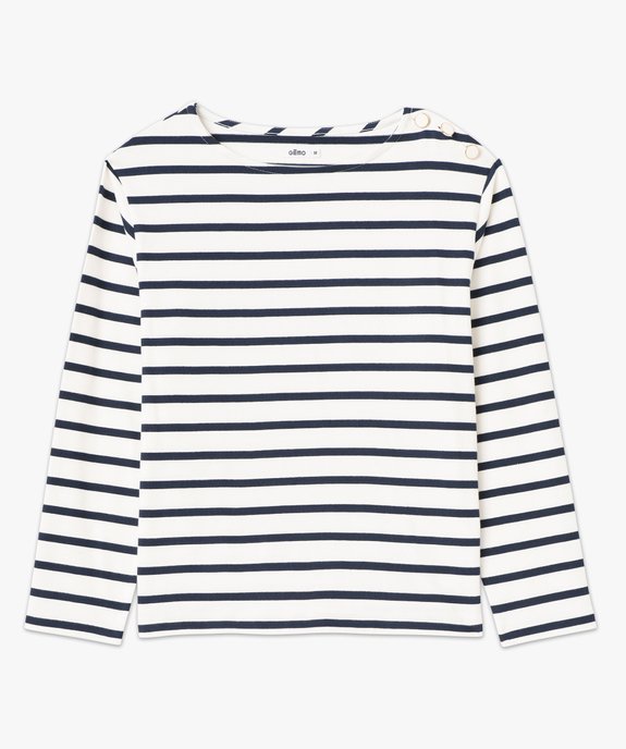 Tee-shirt rayé à manches longues femme vue4 - GEMO(FEMME PAP) - GEMO